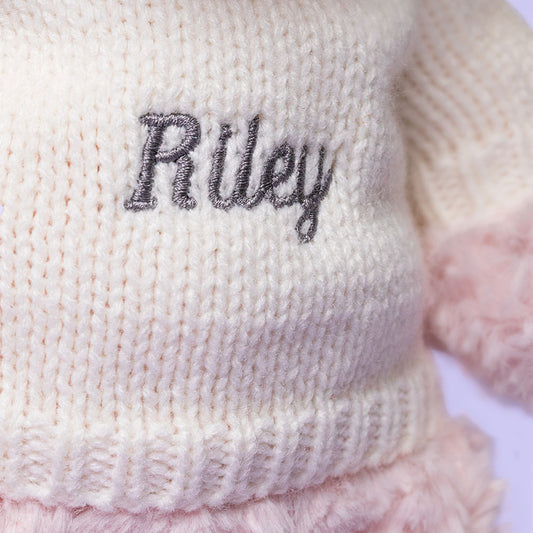 Leola Bear with Personalized Cream Jumper