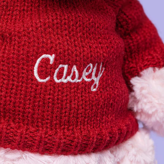 Leola Bear with Personalized Red Jumper