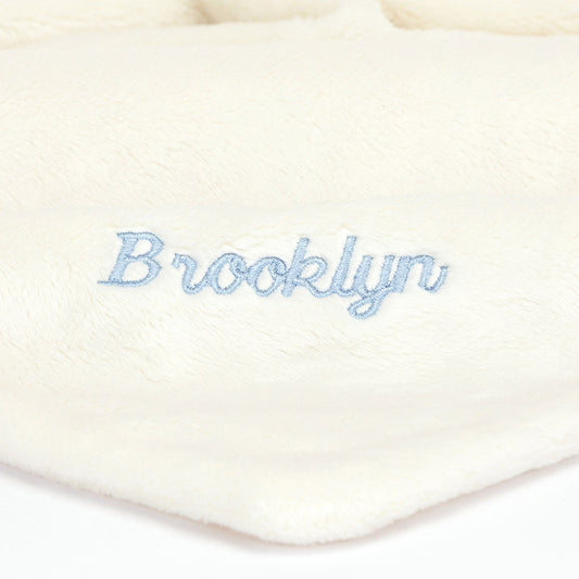 Personalized Bashful Black & Cream Puppy Soother