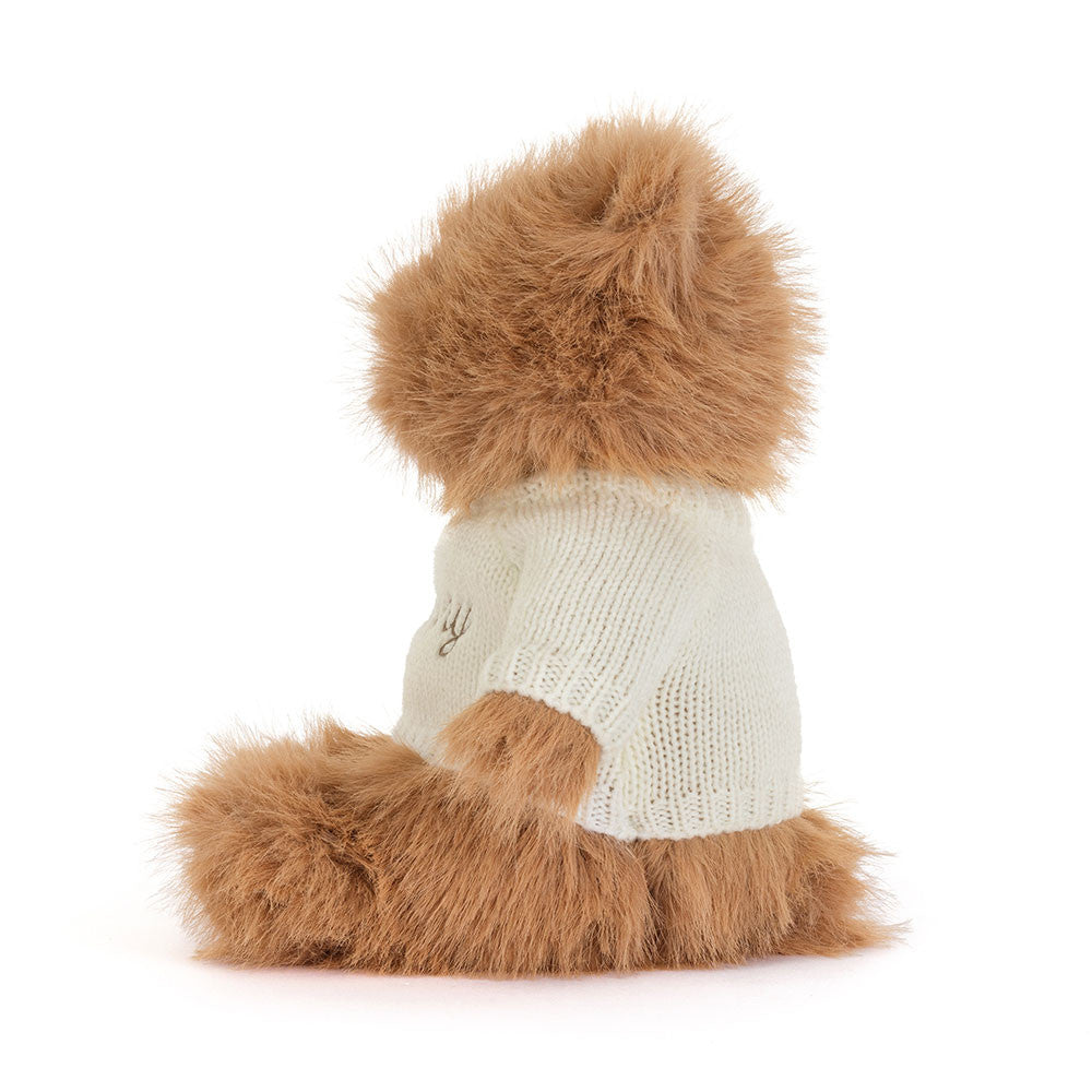 Bartholomew Bear Bouffant with Personalized Cream Jumper