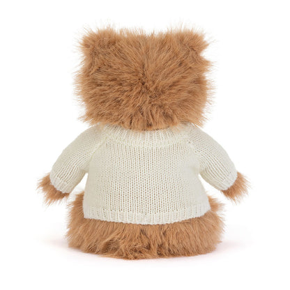 Bartholomew Bear Bouffant with Personalized Cream Jumper