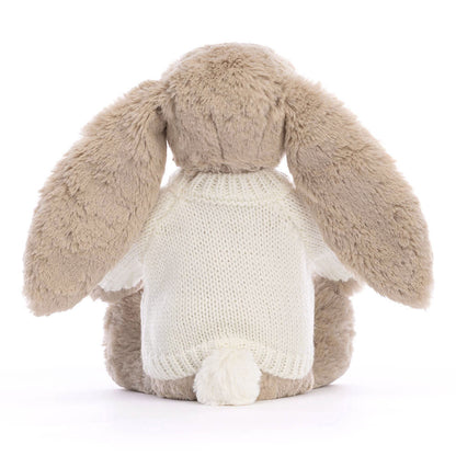 Bashful Beige Bunny with Personalized Cream Jumper