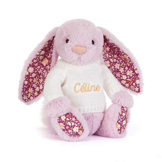 Thistlepop Blossom Luxe Bunny with Personalized Cream Jumper