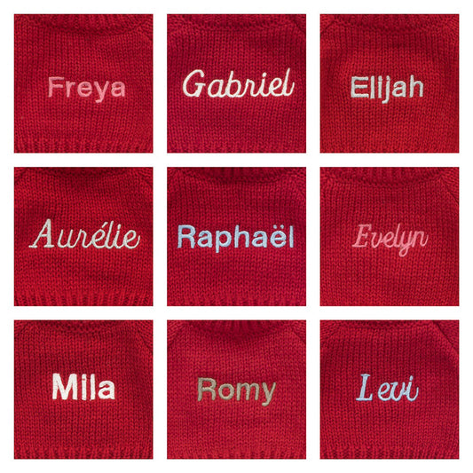 Bashful Toffee Puppy with Personalized Red Jumper