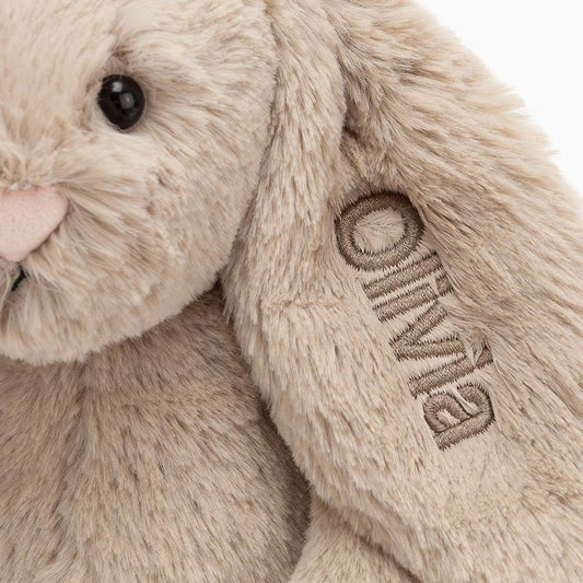 Personalized Bashful Beige Bunny Medium