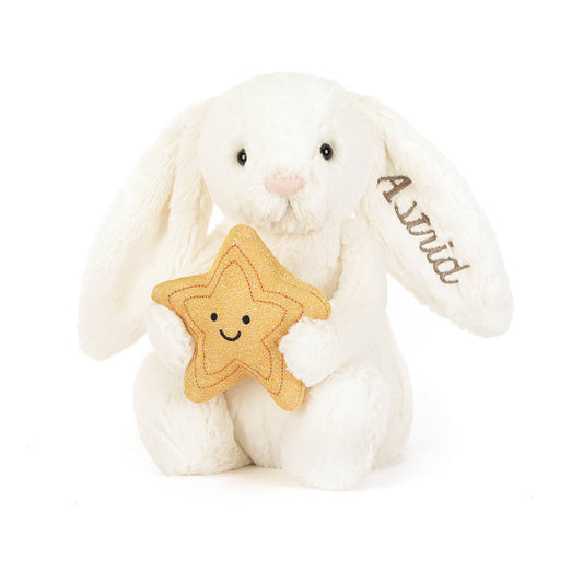 Personalized Cream Bunny with Star