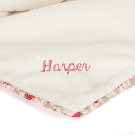 Personalized Blossom Cream Bunny 'Berry' Blankie