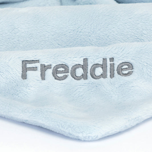 Personalized Bashful Blue Bunny Soother